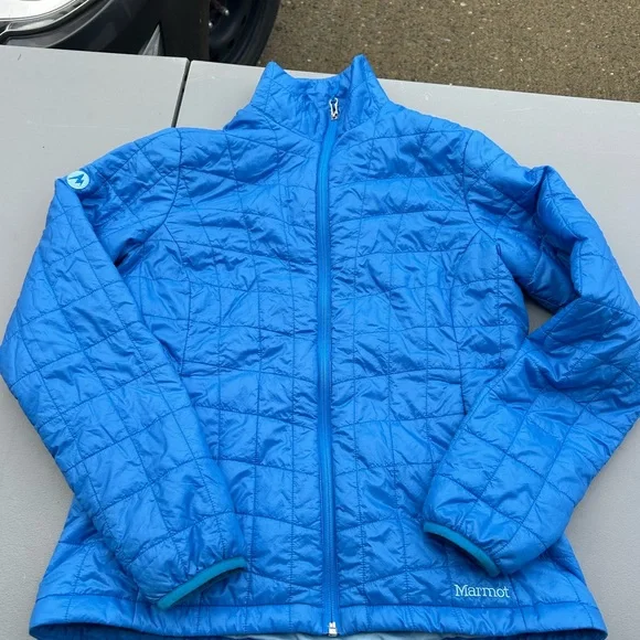 Marmot Women's Vibrant Blue Quilted Puffer Jacket - Picture 1 of 15